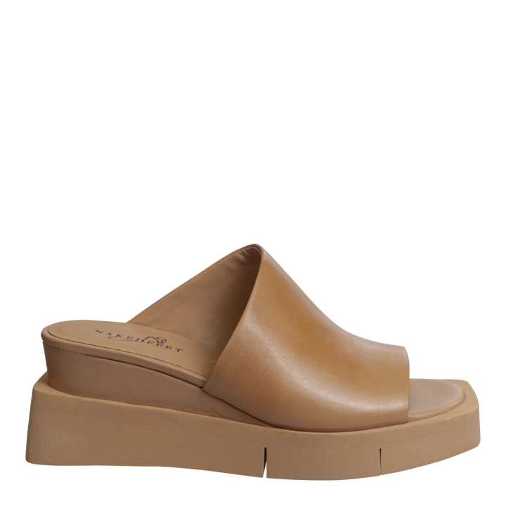 Naked Feet Women’s Infinity Platform Sandal Camel - Orleans Shoe Co.