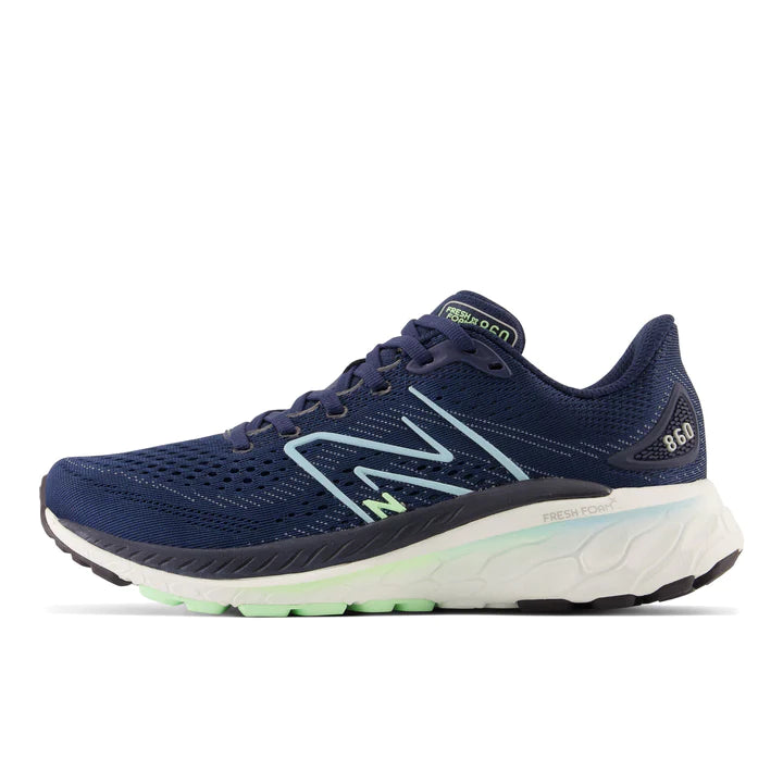 New Balance Women’s Fresh Foam X W860N13 Navy Beach Blue Green Aura - Orleans Shoe Co.