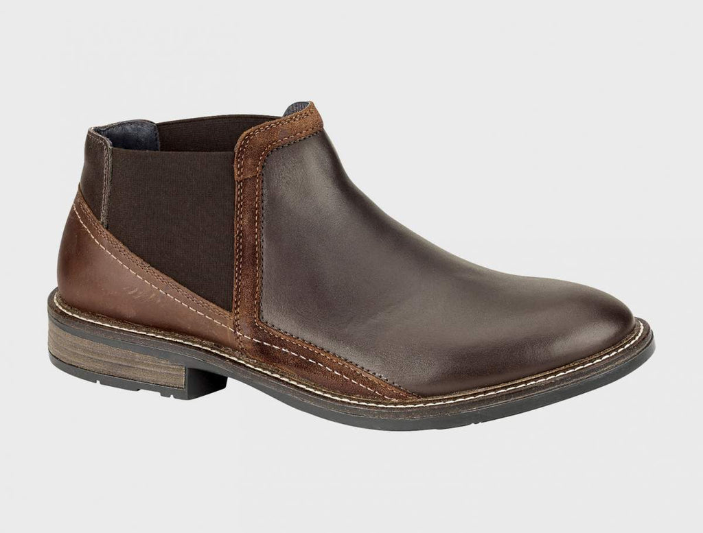 Naot Business Roast Saddle Seal Brown Suede Boot Black/Brown Men\'s 9/EU 42 Naot Commander Ankle Boot (Men) - Seal Brown Suede – The  main image 3