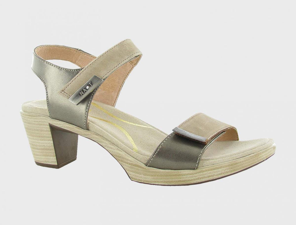 Naot Footwear Intact Khaki Beige/Pewter Lthr/Mirror / 36