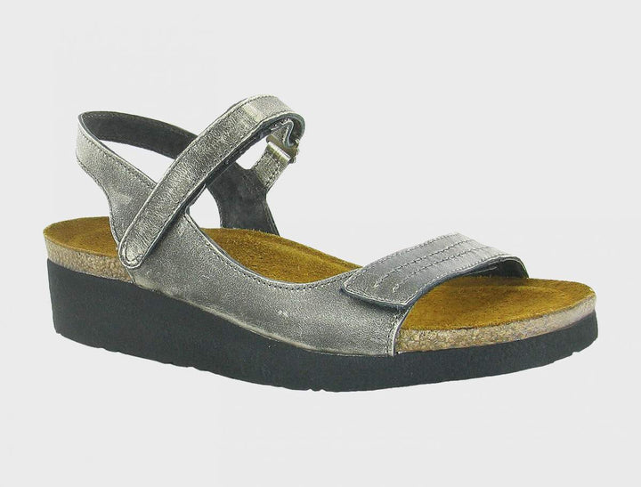 Madison Wedge Sandal Metal - Orleans Shoe Co.