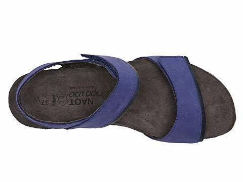 Women's Aisha Indigo Nubuck/Ink Leather Sandal - Orleans Shoe Co.