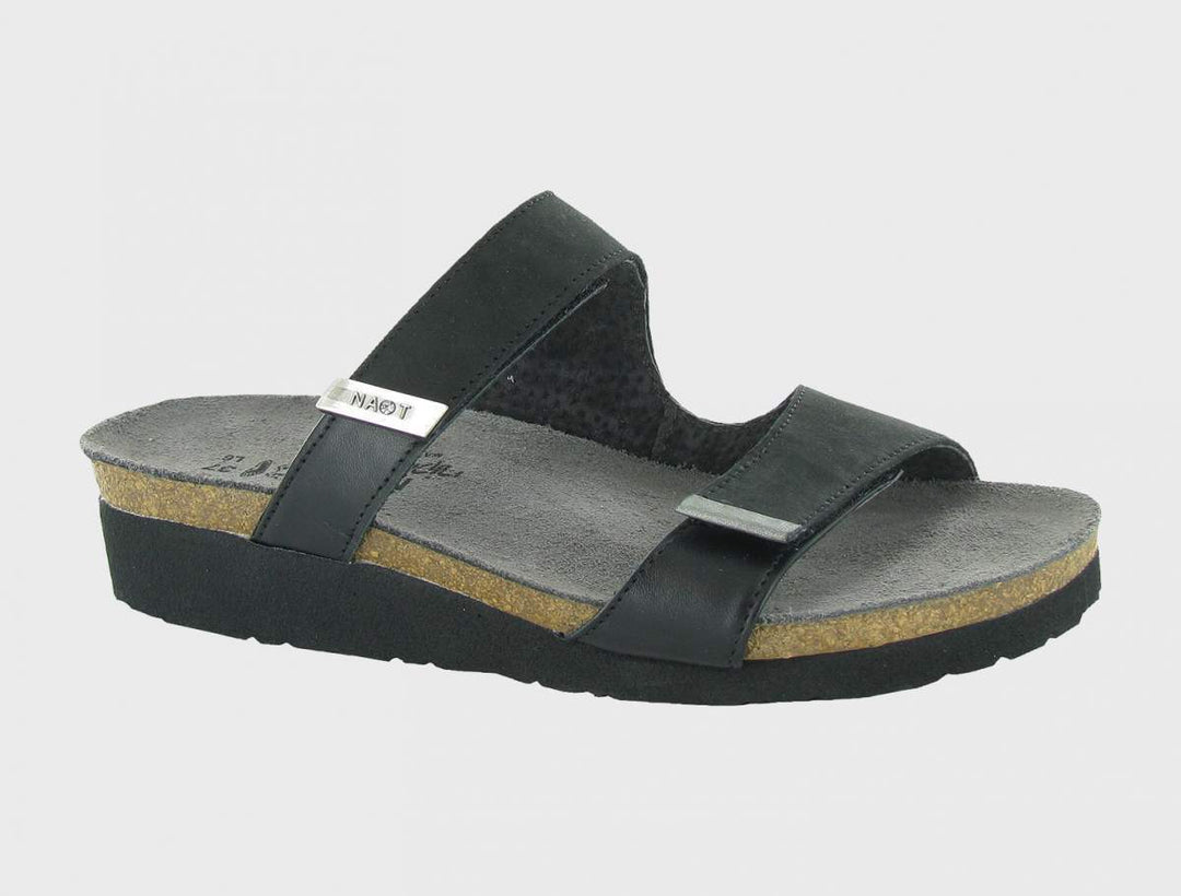 Women's Jacey Black Slip-On Sandal - Orleans Shoe Co.