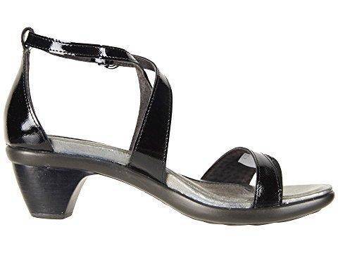 Women's Onward Black Luster Leather/Black/Black Crystal Strappy Sandal - Orleans Shoe Co.