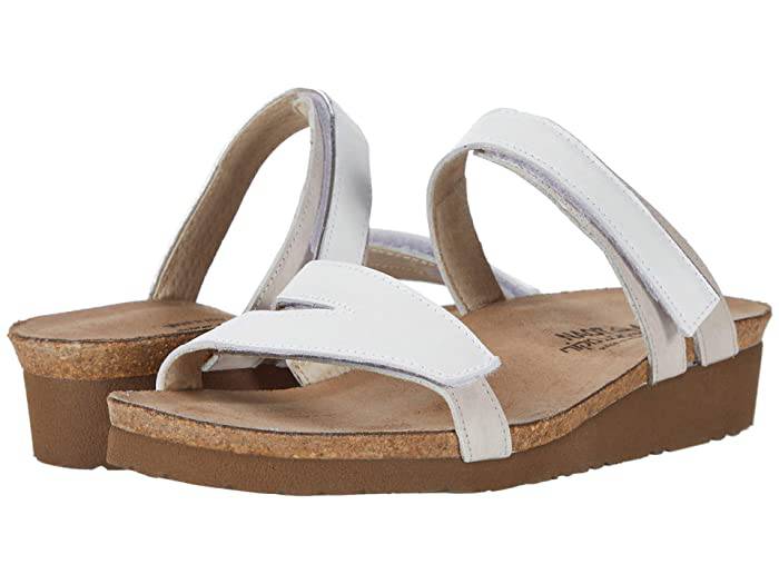 Women's Presley Pearl White Leather Sandal - Orleans Shoe Co.