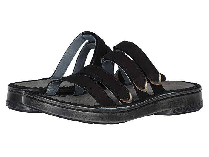 Women's Trevi Black Slip-On Sandal - Orleans Shoe Co.