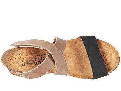 Women's Vixen Oily Coal Nubuck/Khaki/Beige Leather/Mirror Leather Sandal - Orleans Shoe Co.