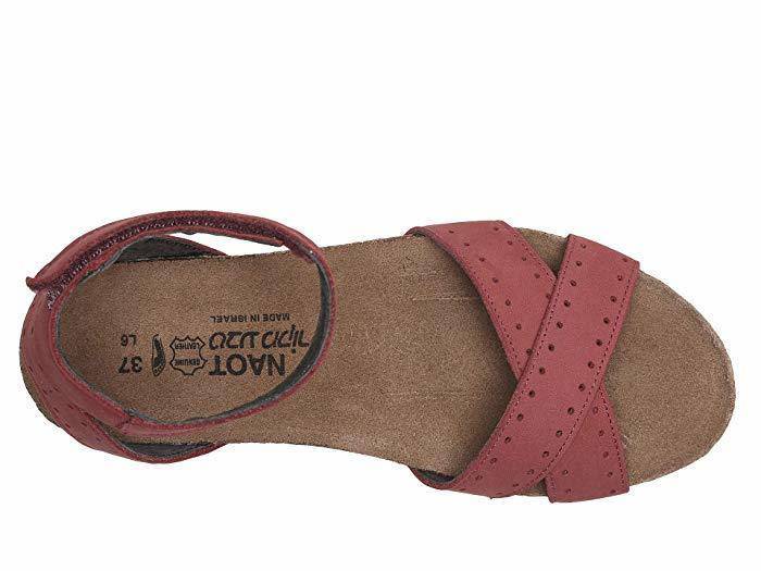 Women's Wand Brick Red Nubuck/Glass Brown Sandal - Orleans Shoe Co.
