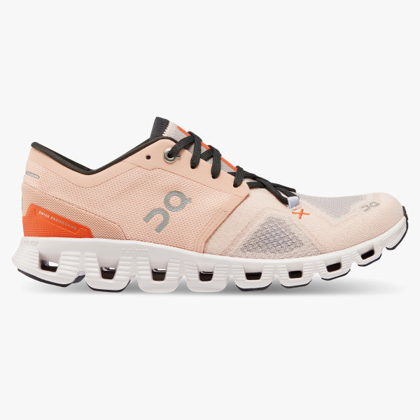 Women's On Running Cloud X 3 Rose Sand - Orleans Shoe Co.