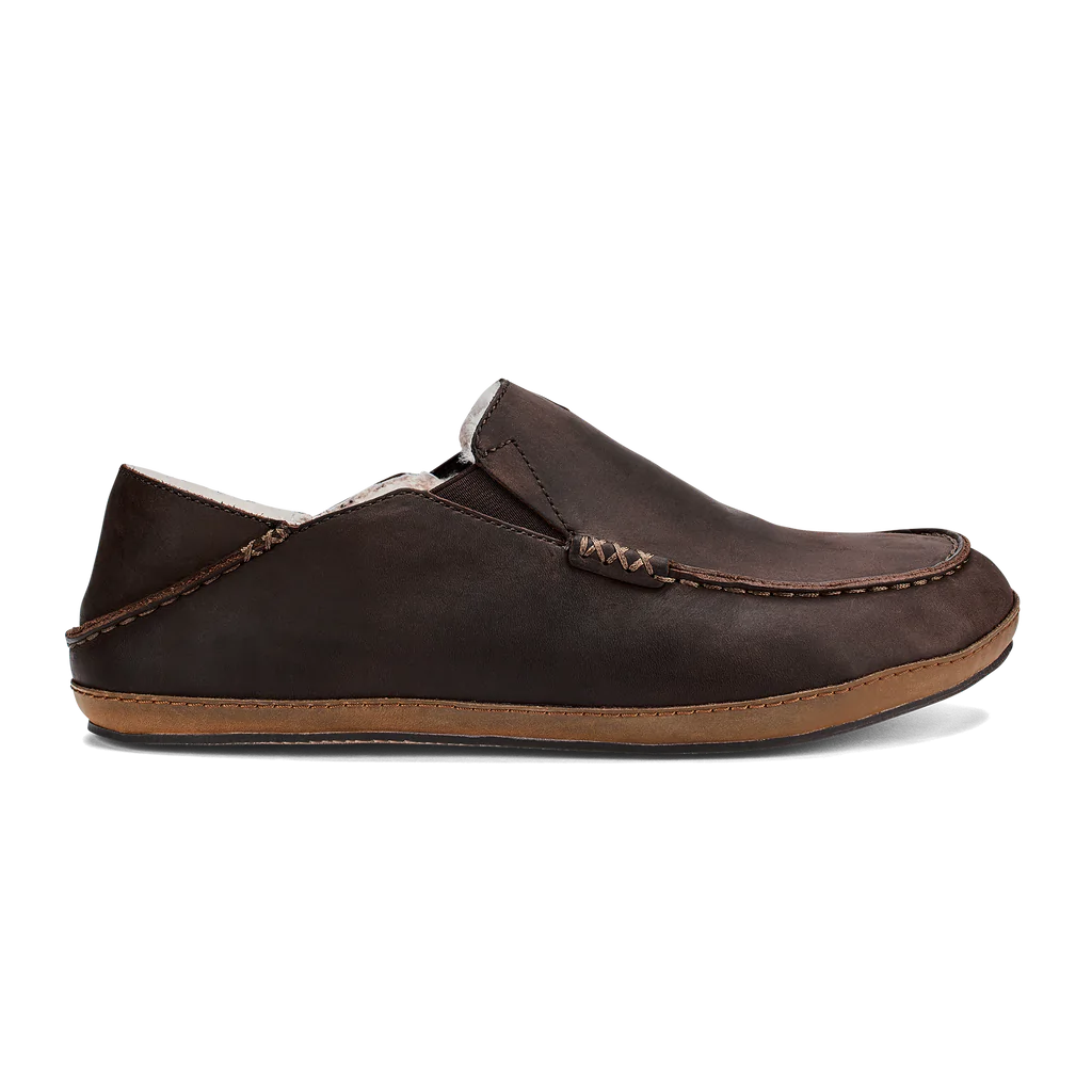 Men's Olukai Moloa Slipper Dark Wood Dark Wood - Orleans Shoe Co.