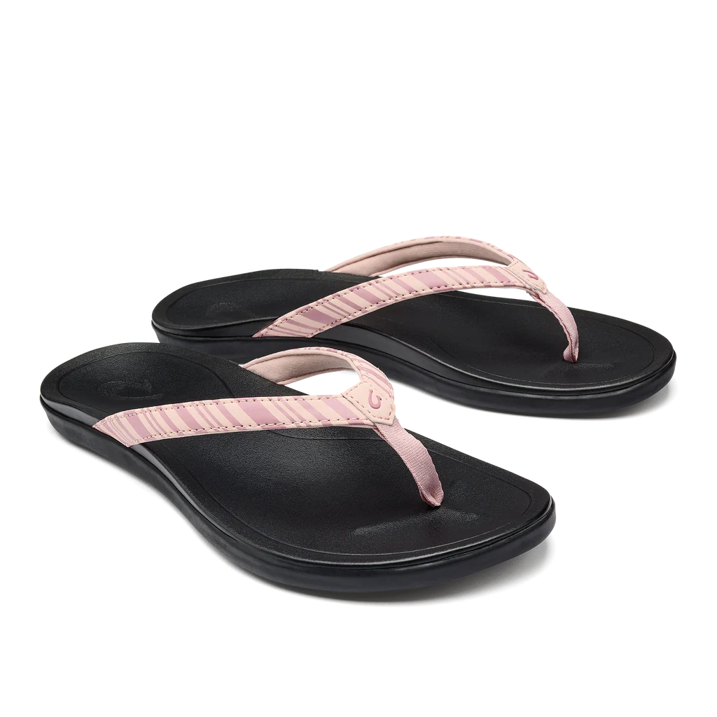 Olukai Women's Ho'opio Pink Clay Stripe – Orleans Shoe Co.