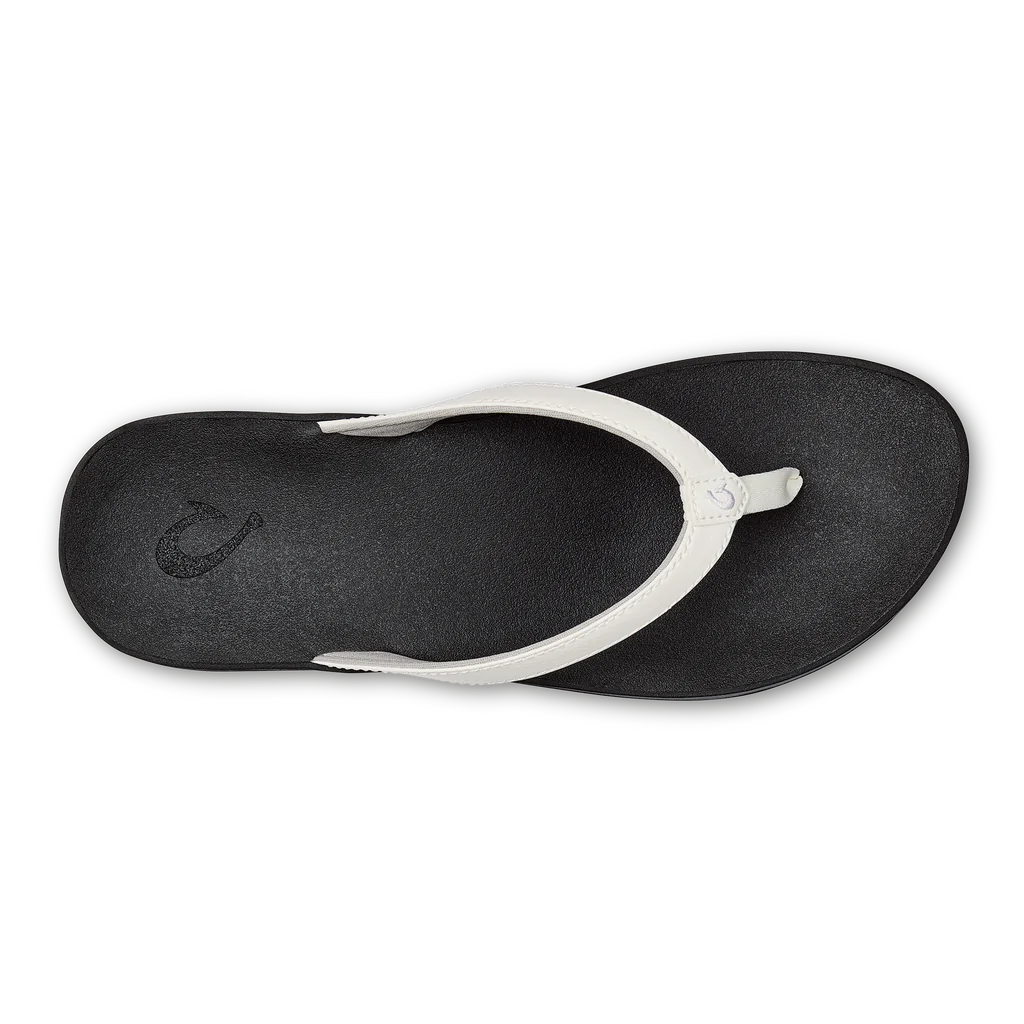 Olukai Women’s Puawe White Black - Orleans Shoe Co.