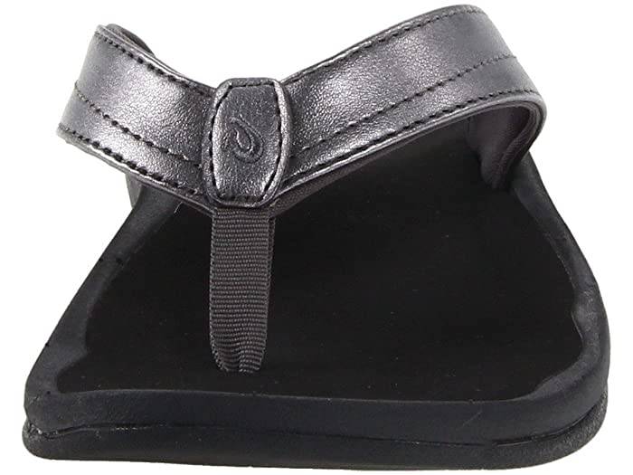 Olukai Women's 'Ohana Pewter Black Flip-Flop – Orleans Shoe Co.