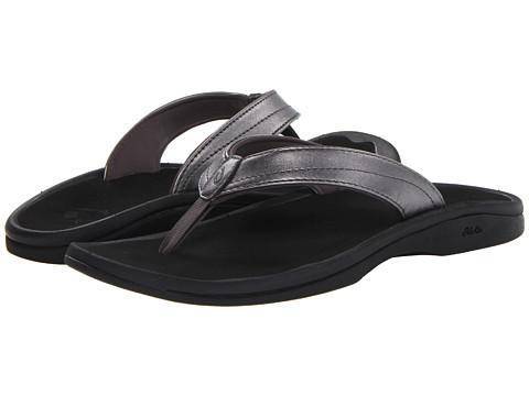 ohana！ Olukai Women's 'Ohana Pewter Black Flip-Flop – Orleans Shoe Co.