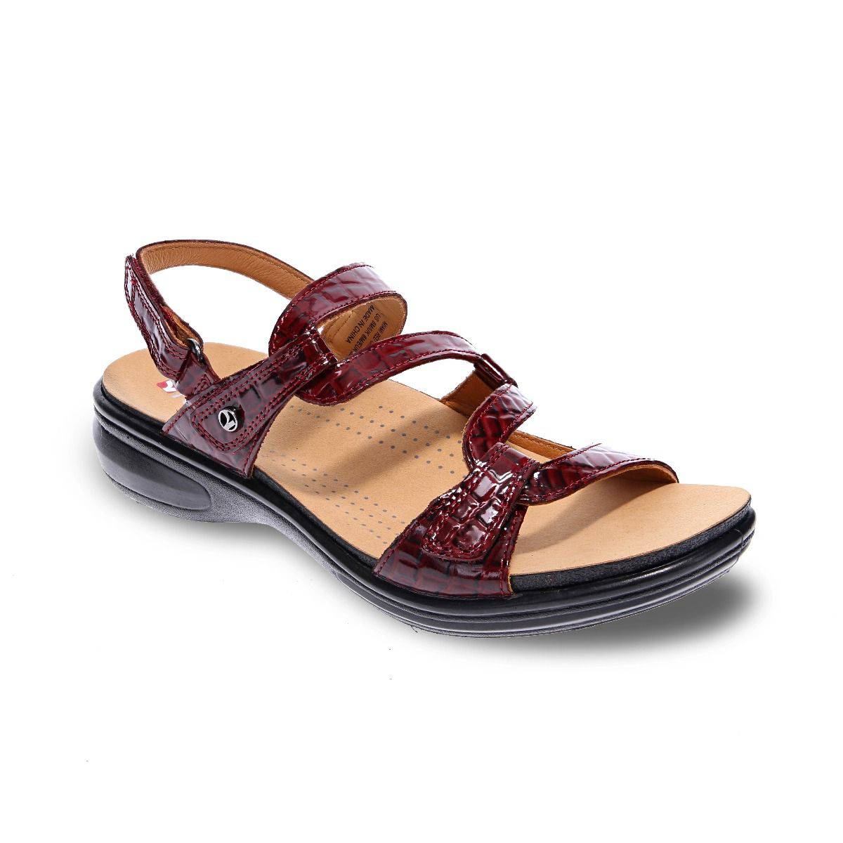 Revere Women s Miami Croc Back Strap Sandal