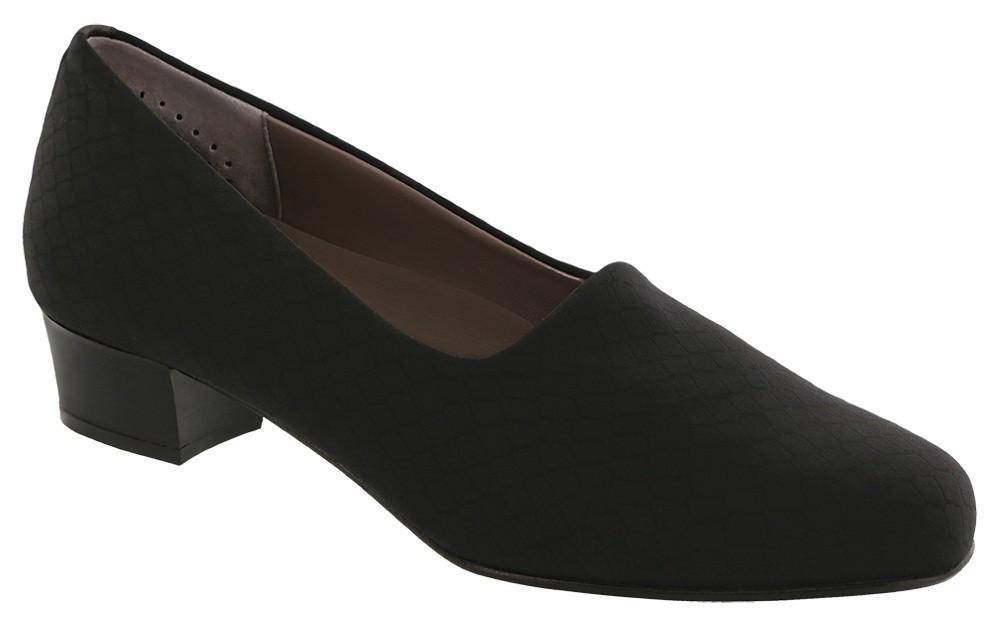 Women's Lucia Black Slip-On Heel - Orleans Shoe Co.
