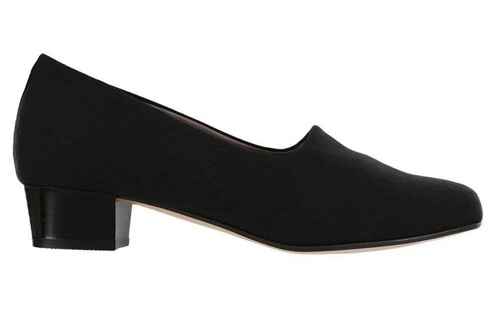 Women's Lucia Black Slip-On Heel - Orleans Shoe Co.