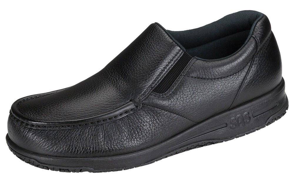 Men's Navigator Black Slip-Resistant Slip-On - Orleans Shoe Co.