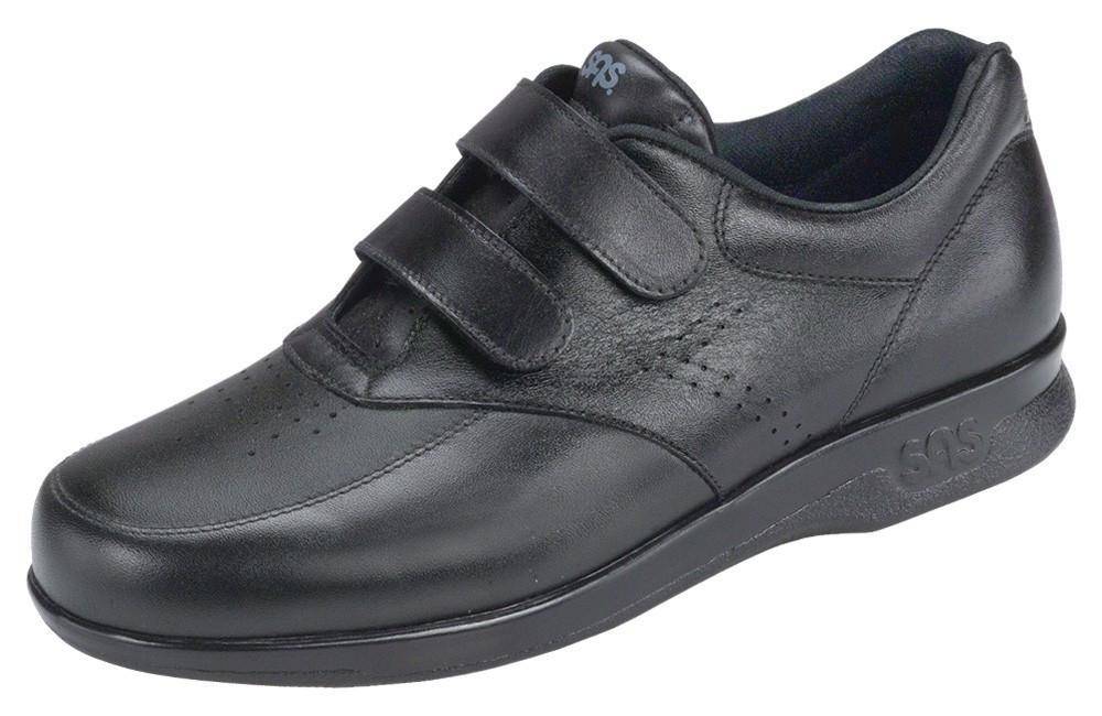 Men's VTO Black Double-Strap Hook/Loop Shoe - Orleans Shoe Co.