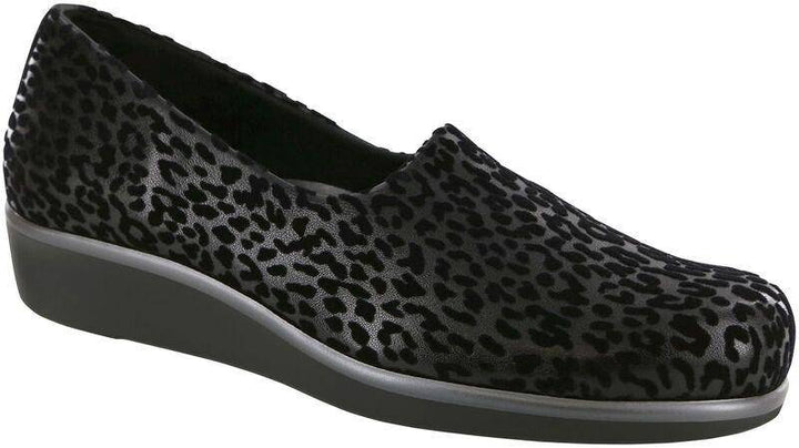 Women's Bliss Black Leopard Slip-On - Orleans Shoe Co.