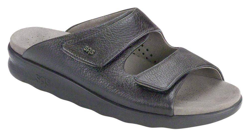 Women's Cozy Black Sandal Slide - Orleans Shoe Co.