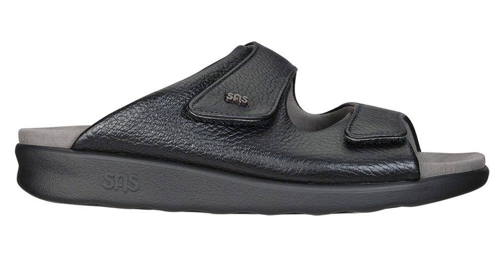 Women's Cozy Black Sandal Slide - Orleans Shoe Co.