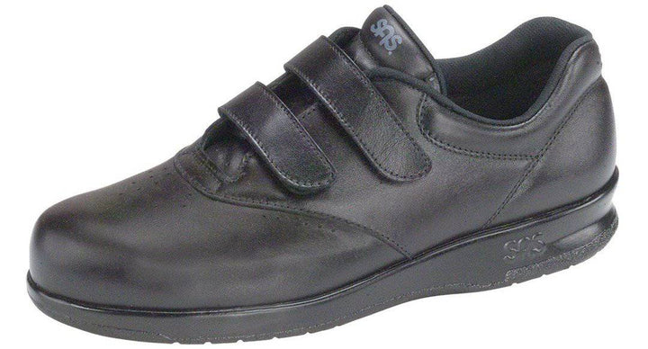 Women's Me Too Black Double-Strap Velcro Shoe - Orleans Shoe Co.