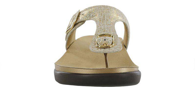 Women's Sanibel Shiny Gold Sandal - Orleans Shoe Co.
