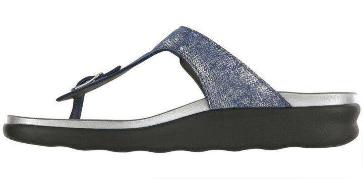 Women's Sanibel Silver/Blue Sandal - Orleans Shoe Co.