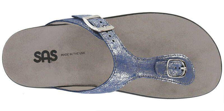 Women's Sanibel Silver/Blue Sandal - Orleans Shoe Co.