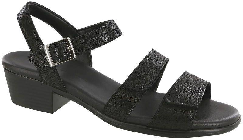 Women's Savanna Web Black Sandal - Orleans Shoe Co.