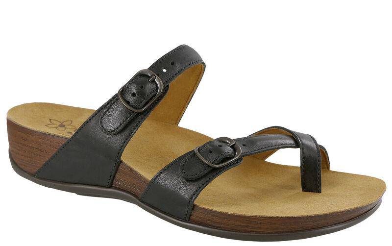 Women's Shelly Black Sandal - Orleans Shoe Co.