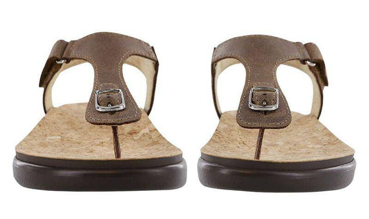Women's Marina Brown Thong Sandal - Orleans Shoe Co.