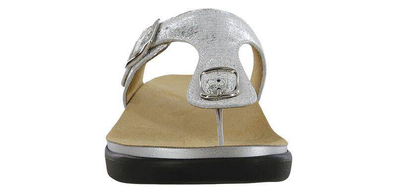 Women's Sanibel Shiny Silver Sandal - Orleans Shoe Co.