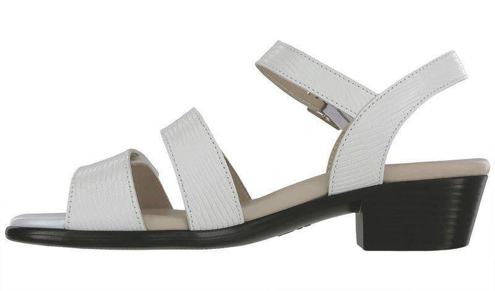 Women's Savanna White Lizard Sandal - Orleans Shoe Co.
