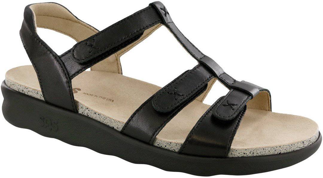 Women's Sorrento Black Sandal - Orleans Shoe Co.