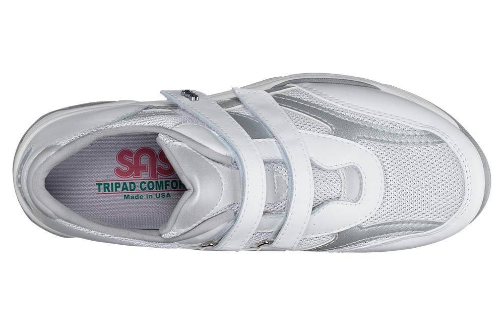 Women's TMV Silver Velcro Walking Shoe - Orleans Shoe Co.