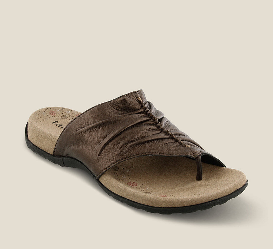 Women's Gift 2 Cocoa Metallic Thong Sandal - Orleans Shoe Co.