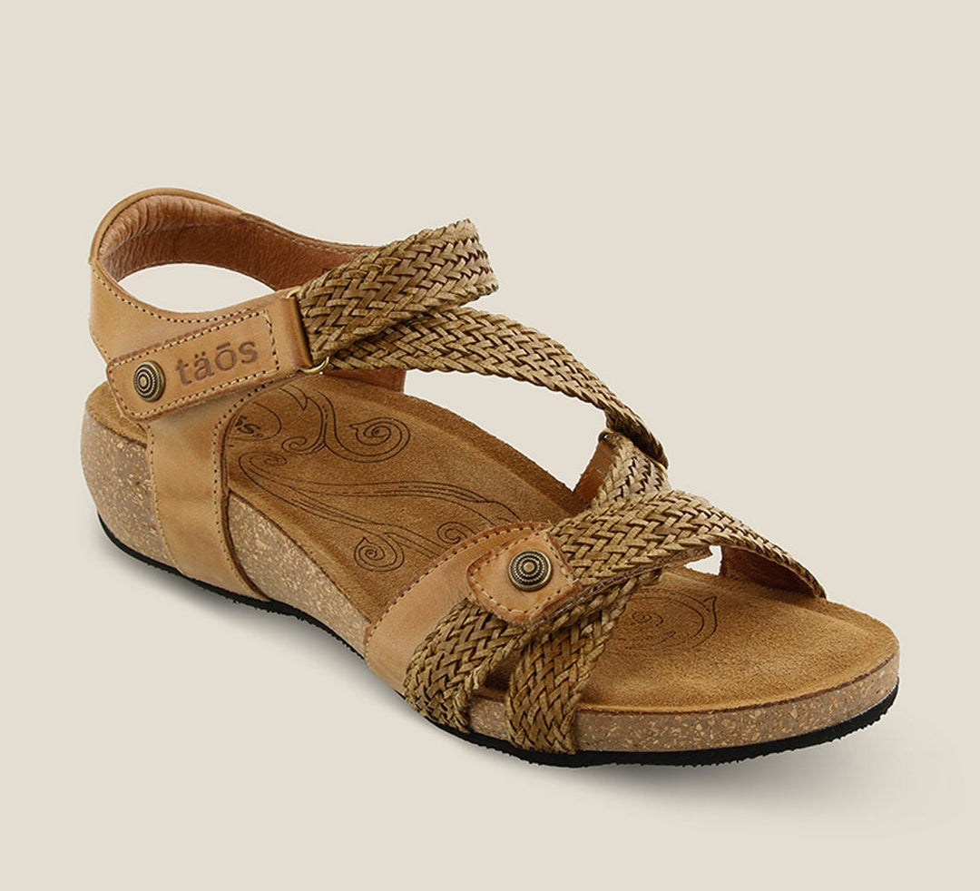 Women's Trulie Camel Adjustable Sandal - Orleans Shoe Co.