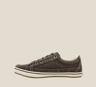 Womens Moc Star Graphite Distressed Sneaker - Orleans Shoe Co.