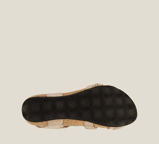 Trulie Wedge Sandal Stone - Orleans Shoe Co.