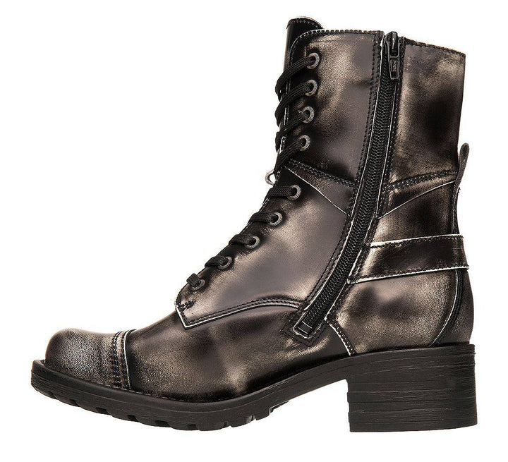 Women's Crave Black Marble Combat Boot - Orleans Shoe Co.