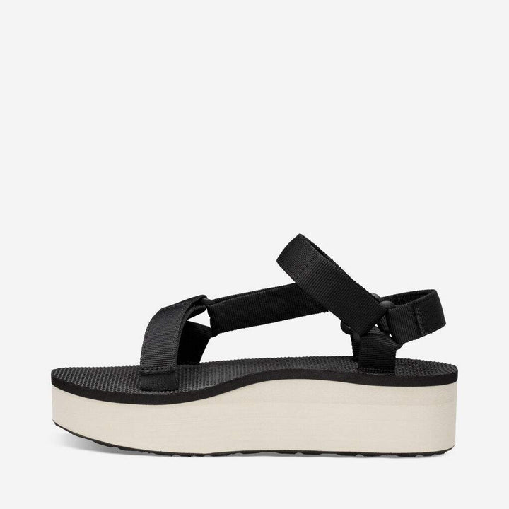 Women's Flatform Universal Black/ Tan Sandal - Orleans Shoe Co.