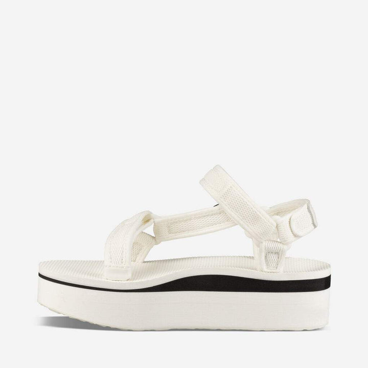 Women's Flatform Universal Mesh Print Bright White Sandal - Orleans Shoe Co.