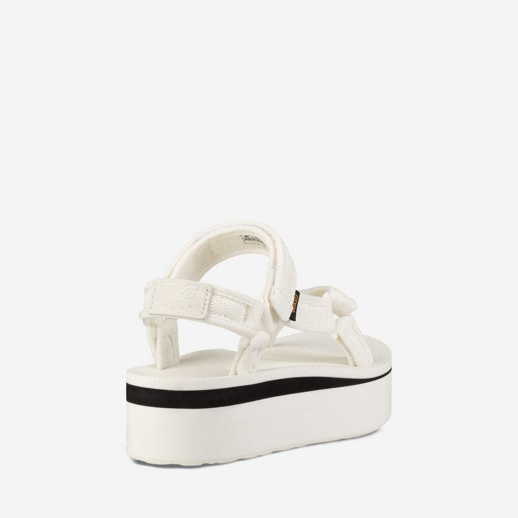 Teva Women's Flatform Universal Mesh Print Bright White Sandal