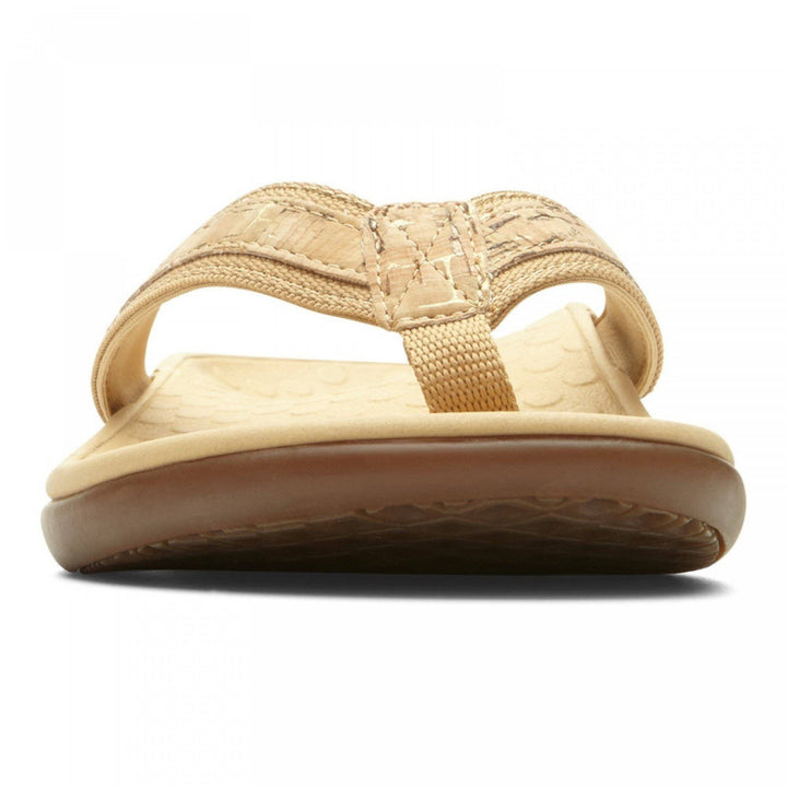 Women's Tide  Gold Cork Flip-Flop - Orleans Shoe Co.